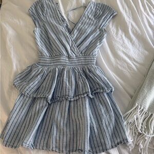 American Eagle Outfitters Blue and White Striped mini dress